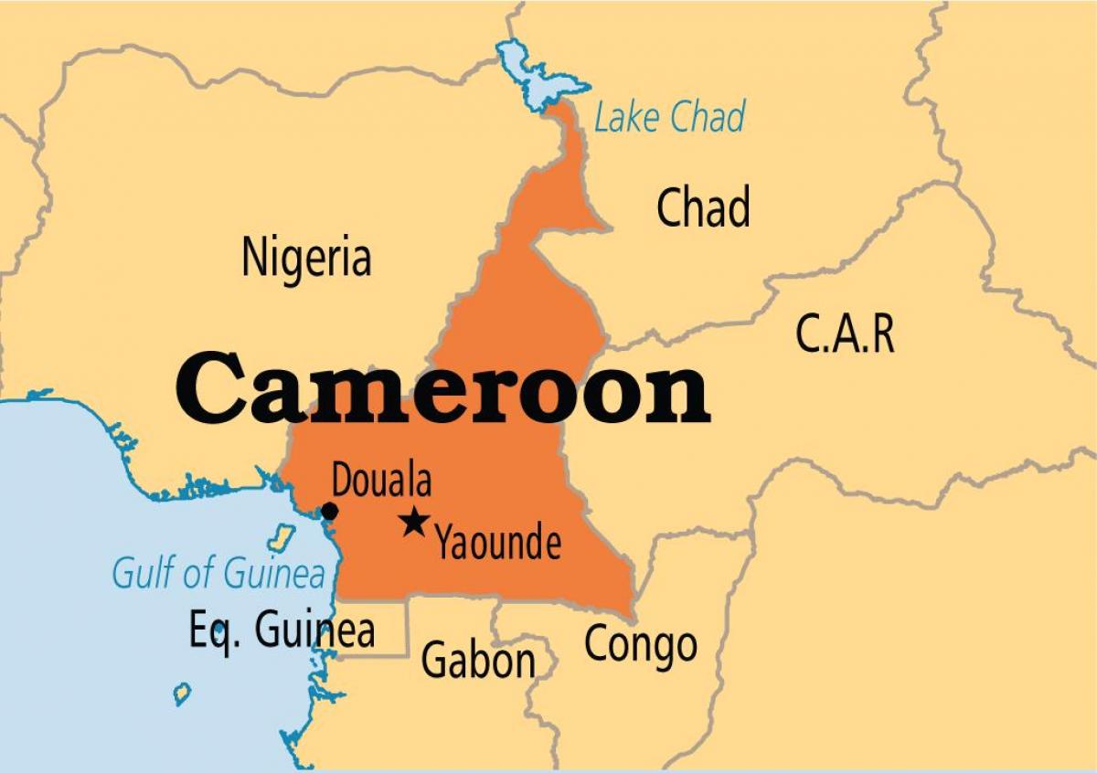 Kaart van yaounde Kameroen