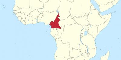 Kaart van west-afrika Kameroen